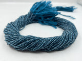 AAA+ London Blue Topaz Faceted Rondelle Beads 4mm Coated London Blue Topaz Beads 13 Inch London BT Beads Rondelle Blue Topaz Beads