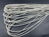 AAAA+ White Diamond Faceted Rondelle Beads 1.5-2mm White Diamond Beads Rondelle White Diamond Natural White Diamond Bead Minimalist